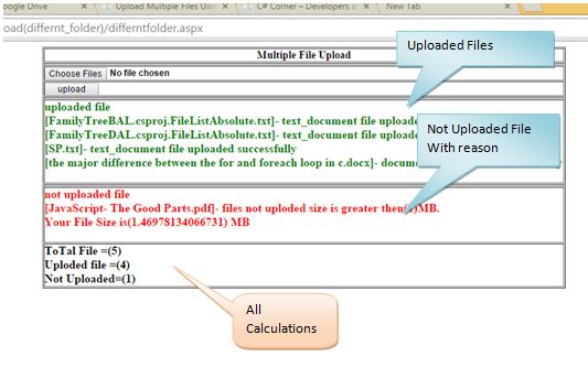 After Uploading Multiple Files